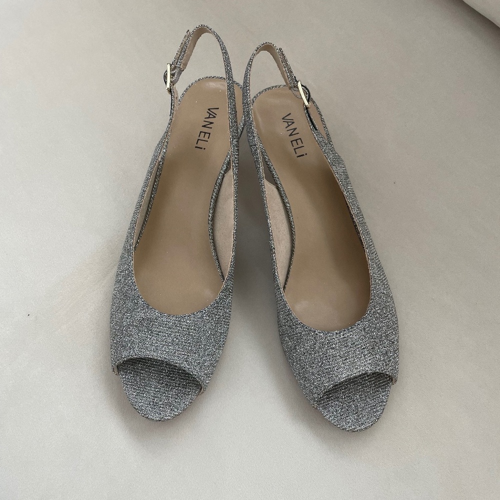 Dress pumps Metallic, Van Eli, Size 10N Bridal, Bridesmaid, Mother of the Bride